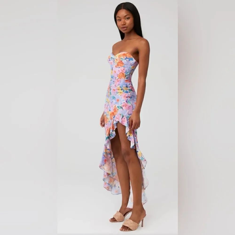 Amanda Uprichard Amalia Strapless Gown in Blossom Size Large